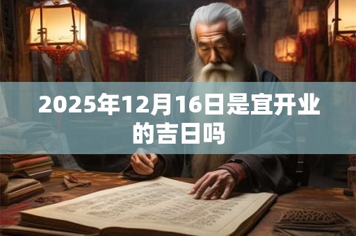 2026年12月16日是宜开业的吉日吗 2026年12月16日是宜开业的吉日吗