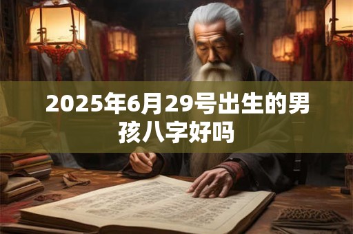 2025年6月29号出生的男孩八字好吗