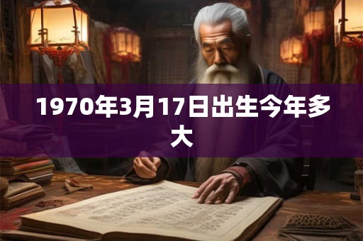 1970年3月17日出生今年多大