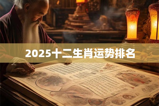 2025十二生肖运势排名