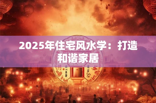 2025年住宅风水学：打造和谐家居