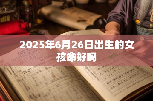 2025年6月26日出生的女孩命好吗