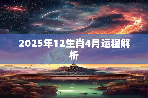 2025年12生肖4月运程解析