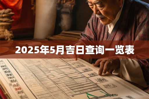 2025年5月吉日查询一览表