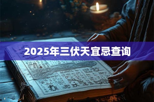 2025年三伏天宜忌查询