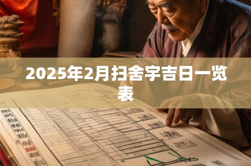 2025年2月扫舍宇吉日一览表