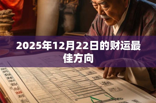 2025年12月22日的财运最佳方向