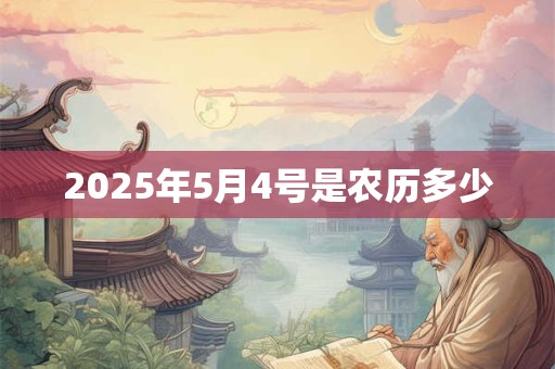 2025年5月4号是农历多少