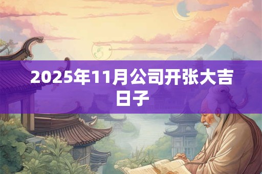 2025年11月公司开张大吉日子