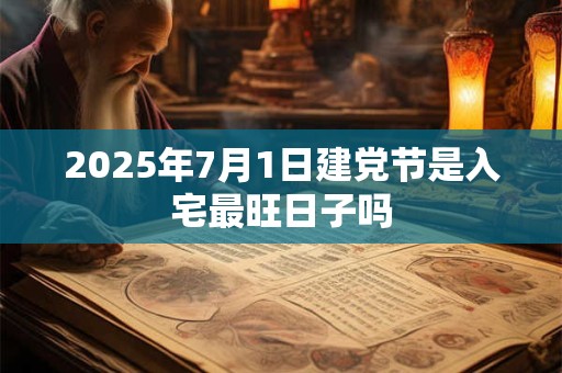 2025年7月1日建党节是入宅最旺日子吗 2025年7月1日建党节是入宅最旺日子吗