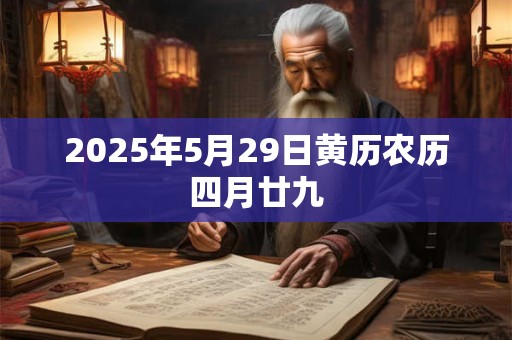2025年5月29日黄历农历四月廿九
