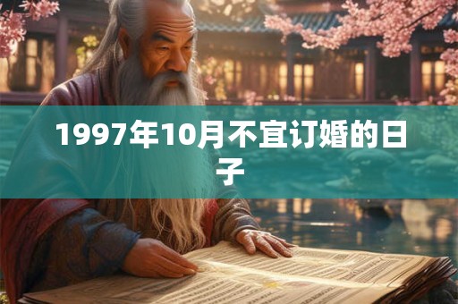 1997年10月不宜订婚的日子