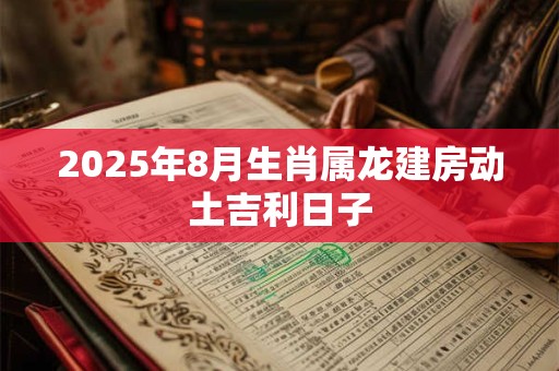 2025年8月生肖属龙建房动土吉利日子