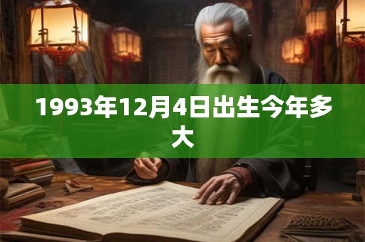 1993年12月4日出生今年多大