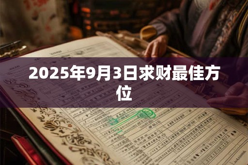 2025年9月3日求财最佳方位 2025年9月3日求财最佳方位