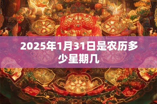 2025年1月31日是农历多少星期几
