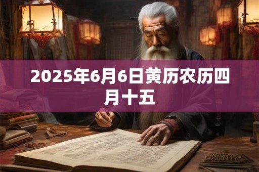 2026年6月6日黄历农历四月十五