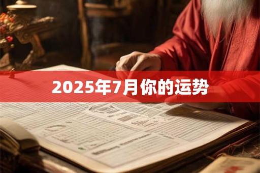 2025年7月你的运势