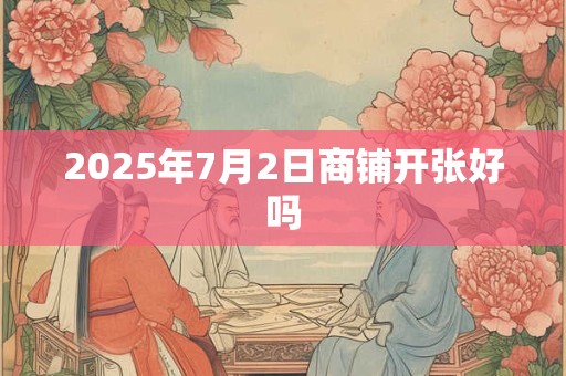 2025年7月2日商铺开张好吗 2025年7月2日商铺开张好吗