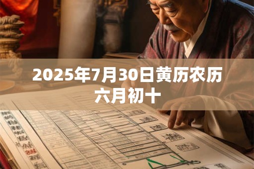 2025年7月30日黄历农历六月初十
