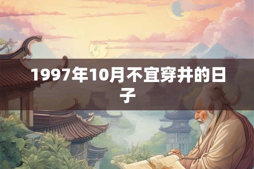 1997年10月不宜穿井的日子