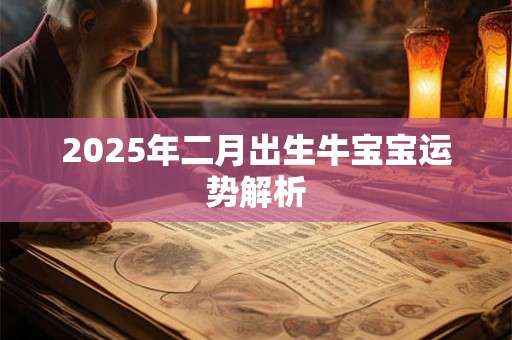 2025年二月出生牛宝宝运势解析