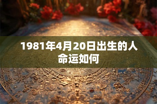1981年4月20日出生的人命运如何