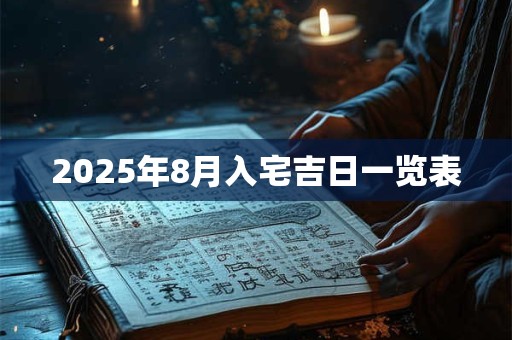 2025年8月入宅吉日一览表