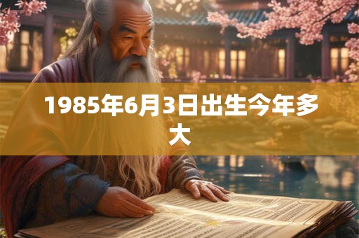 1985年6月3日出生今年多大