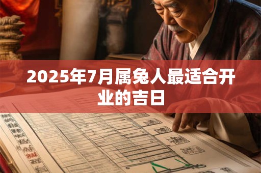 2025年7月属兔人最适合开业的吉日