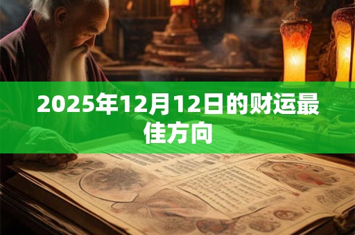 2025年12月12日的财运最佳方向