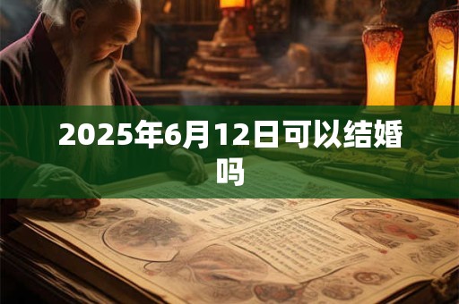 2025年6月12日可以结婚吗