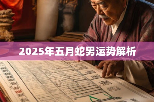 2025年五月蛇男运势解析