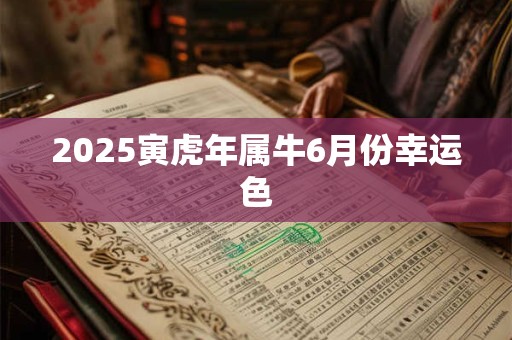 2025寅虎年属牛6月份幸运色