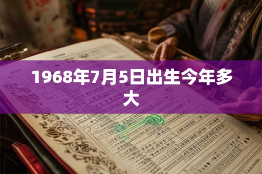 1968年7月5日出生今年多大