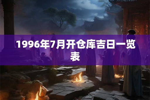 1996年7月开仓库吉日一览表