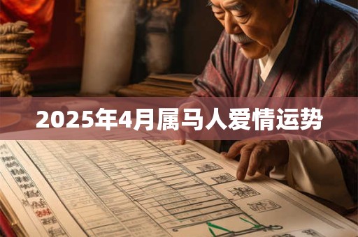 2025年4月属马人爱情运势