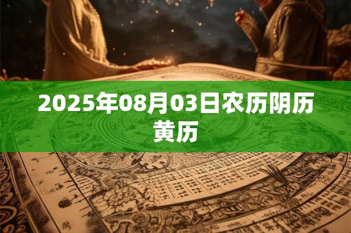 2025年08月03日农历阴历黄历