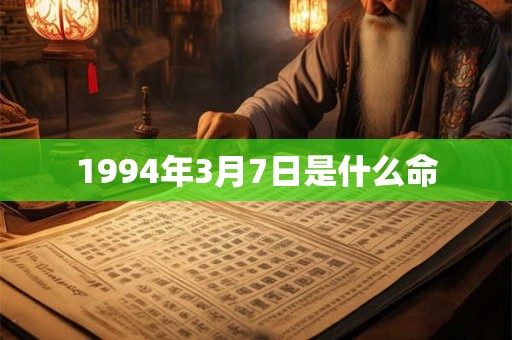 1994年3月7日是什么命