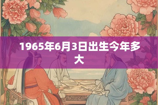 1965年6月3日出生今年多大
