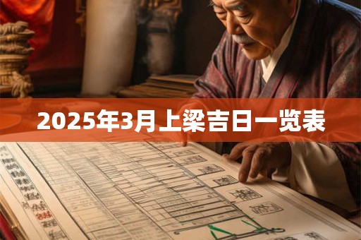 2025年3月上梁吉日一览表