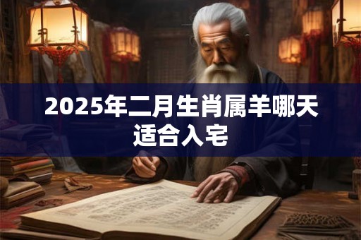 2025年二月生肖属羊哪天适合入宅