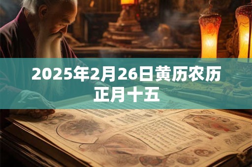 2025年2月26日黄历农历正月十五