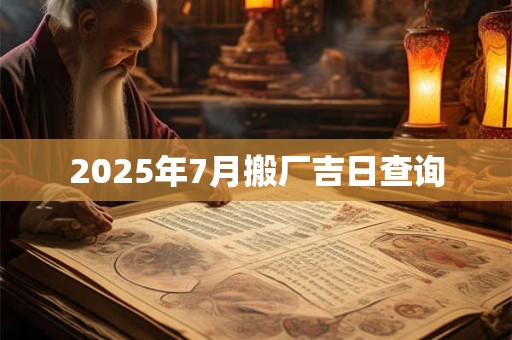 2025年7月搬厂吉日查询