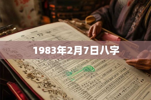 1983年2月7日八字