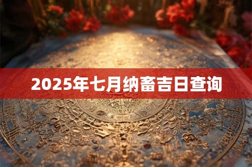 2025年七月纳畜吉日查询