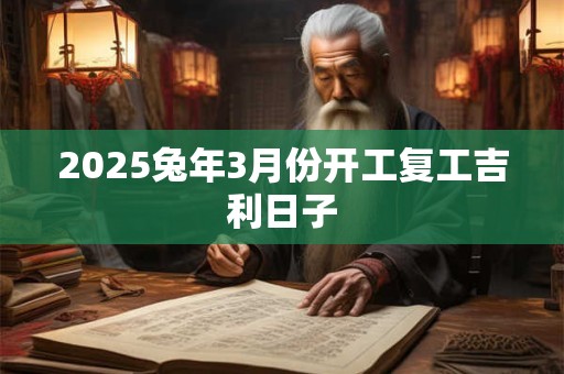 2025兔年3月份开工复工吉利日子