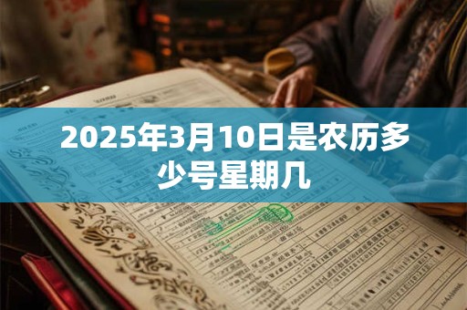 2026年3月10日是农历多少号星期几 2026年3月10日是农历多少号星期几