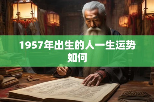 1957年出生的人一生运势如何