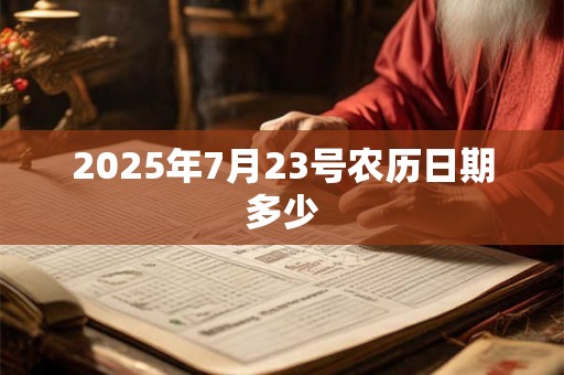 2025年7月23号农历日期多少